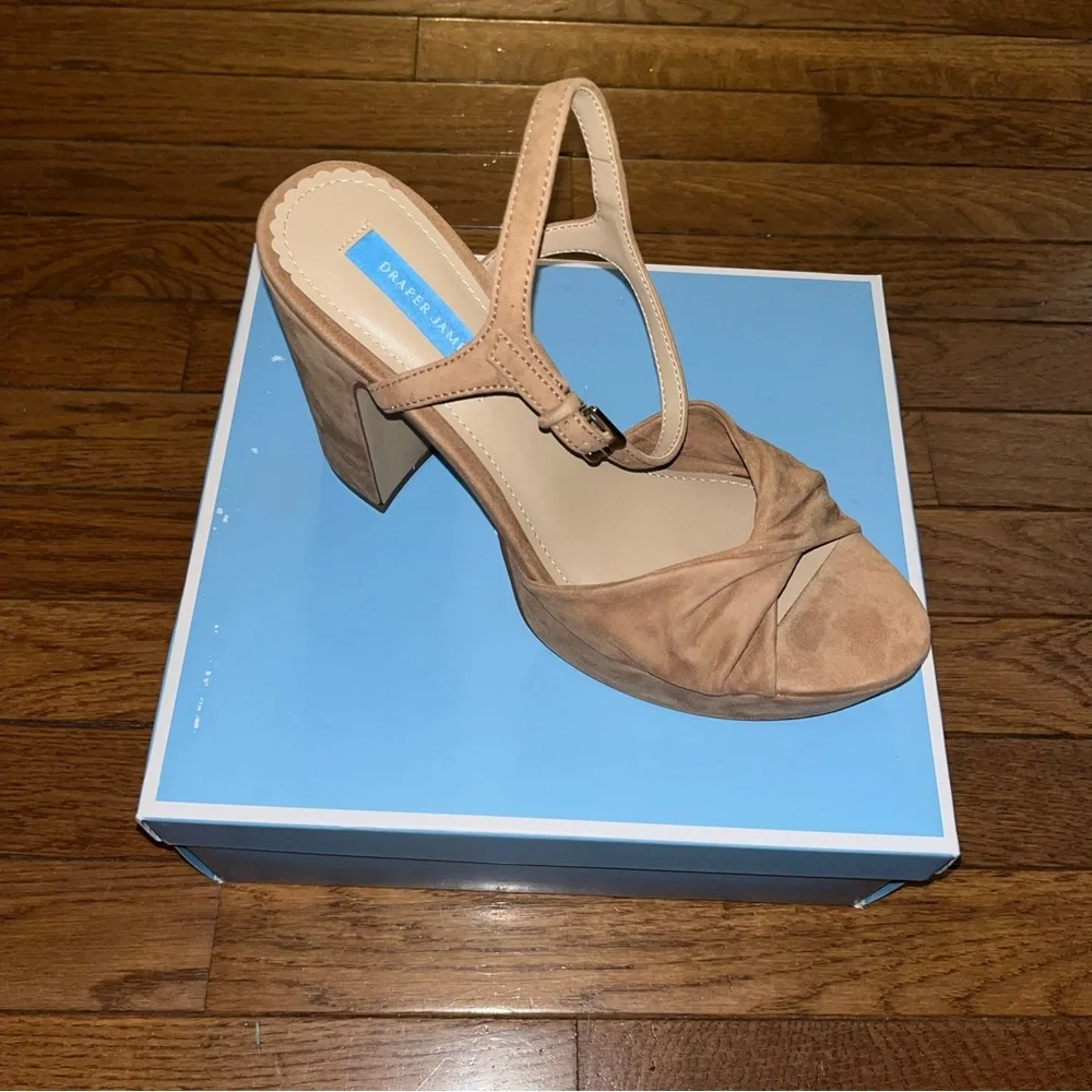 Draper James Paloma Light Brown Platform Sandals Women’s Size 8